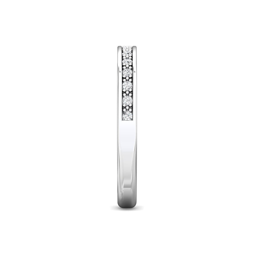 18K Gold White Micropave Wedding Band from the Micropave collection - 5190WB_18KW