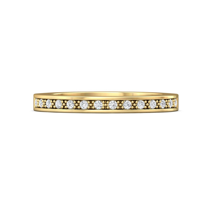 14K Gold Yellow Micropave Wedding Band from the Micropave collection - 5190WB_14KY