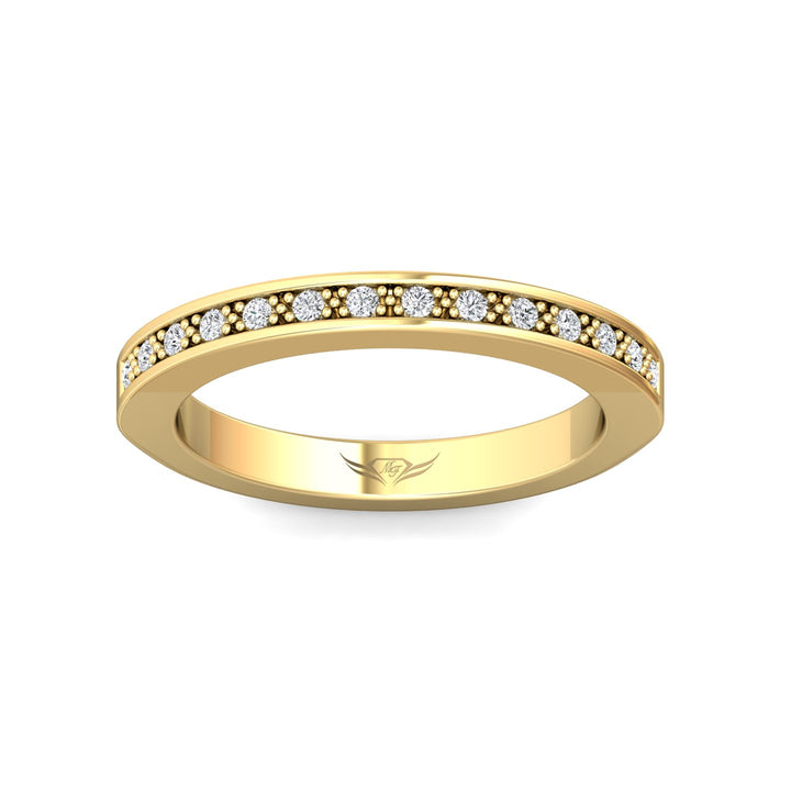 18K Gold Yellow Micropave Wedding Band from the Micropave collection - 5190WB_18KY