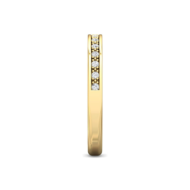 14K Gold Yellow Micropave Wedding Band from the Micropave collection - 5190WB_14KY
