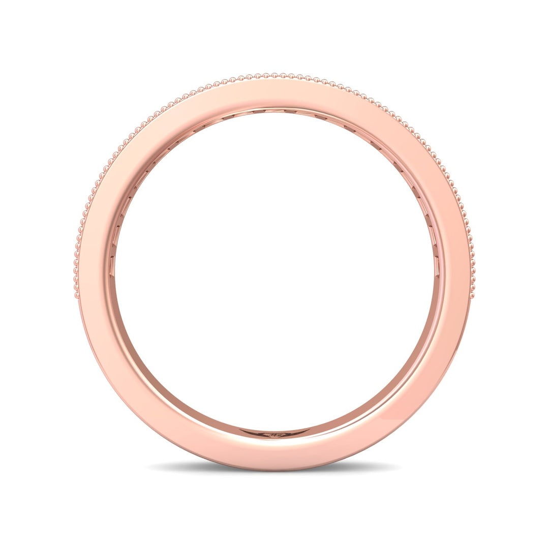 18K Gold Pink Micropave Wedding Band from the Micropave collection - 5204WB_18KP
