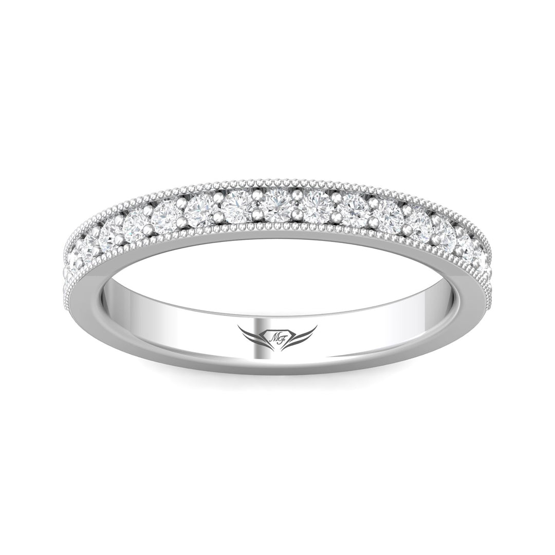 Platinum White Micropave Wedding Band from the Micropave collection - 5204WB_PlatW