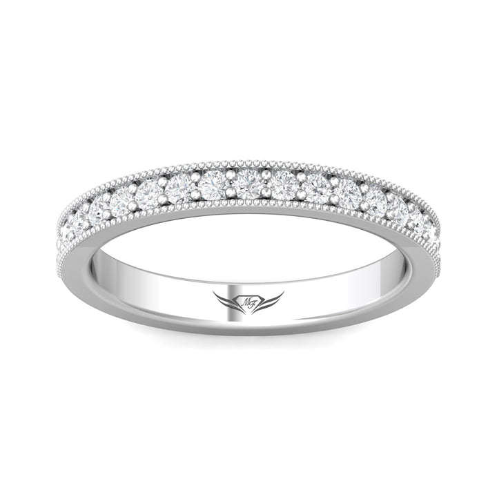Platinum White Micropave Wedding Band from the Micropave collection - 5204WB_PlatW