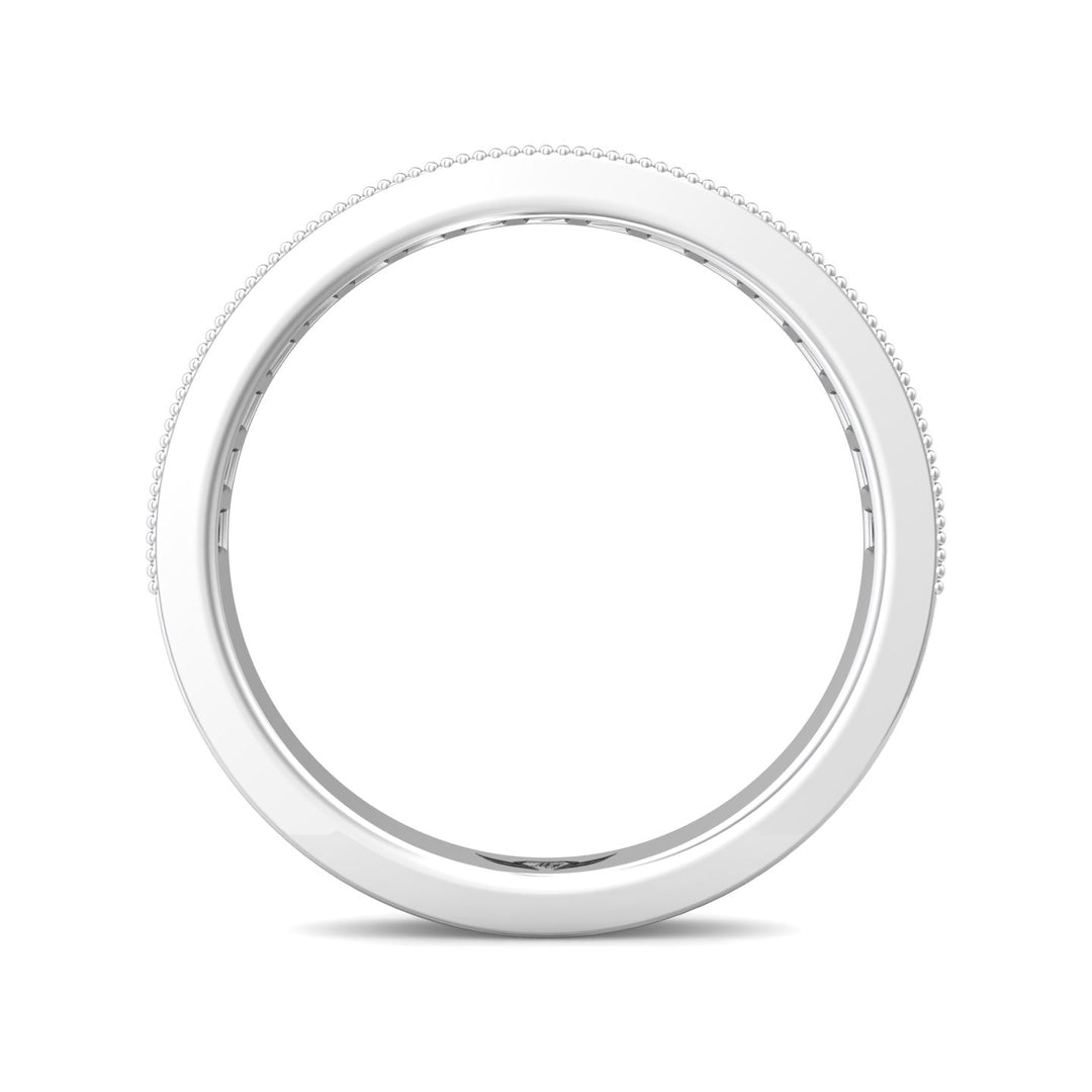 18K Gold White Micropave Wedding Band from the Micropave collection - 5204WB_18KW