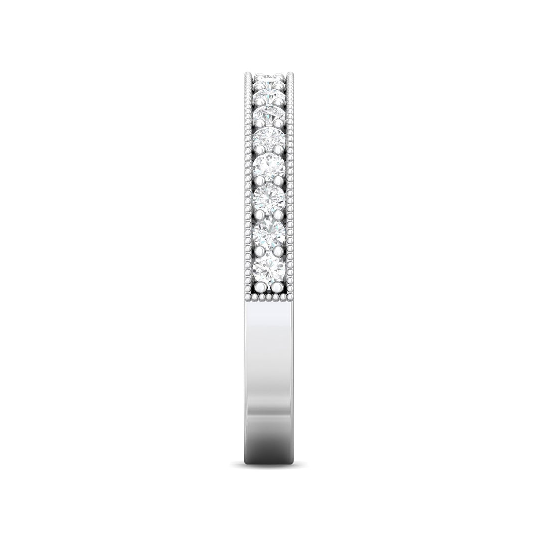 18K Gold White Micropave Wedding Band from the Micropave collection - 5204WB_18KW