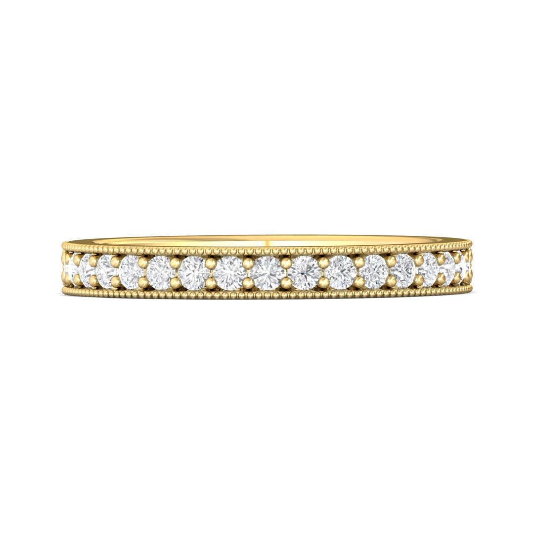 18K Gold Yellow Micropave Wedding Band from the Micropave collection - 5204WB_18KY