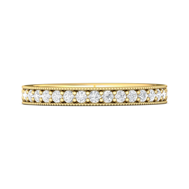 18K Gold Yellow Micropave Wedding Band from the Micropave collection - 5204WB_18KY