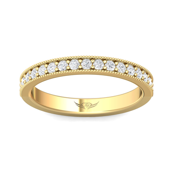18K Gold Yellow Micropave Wedding Band from the Micropave collection - 5204WB_18KY
