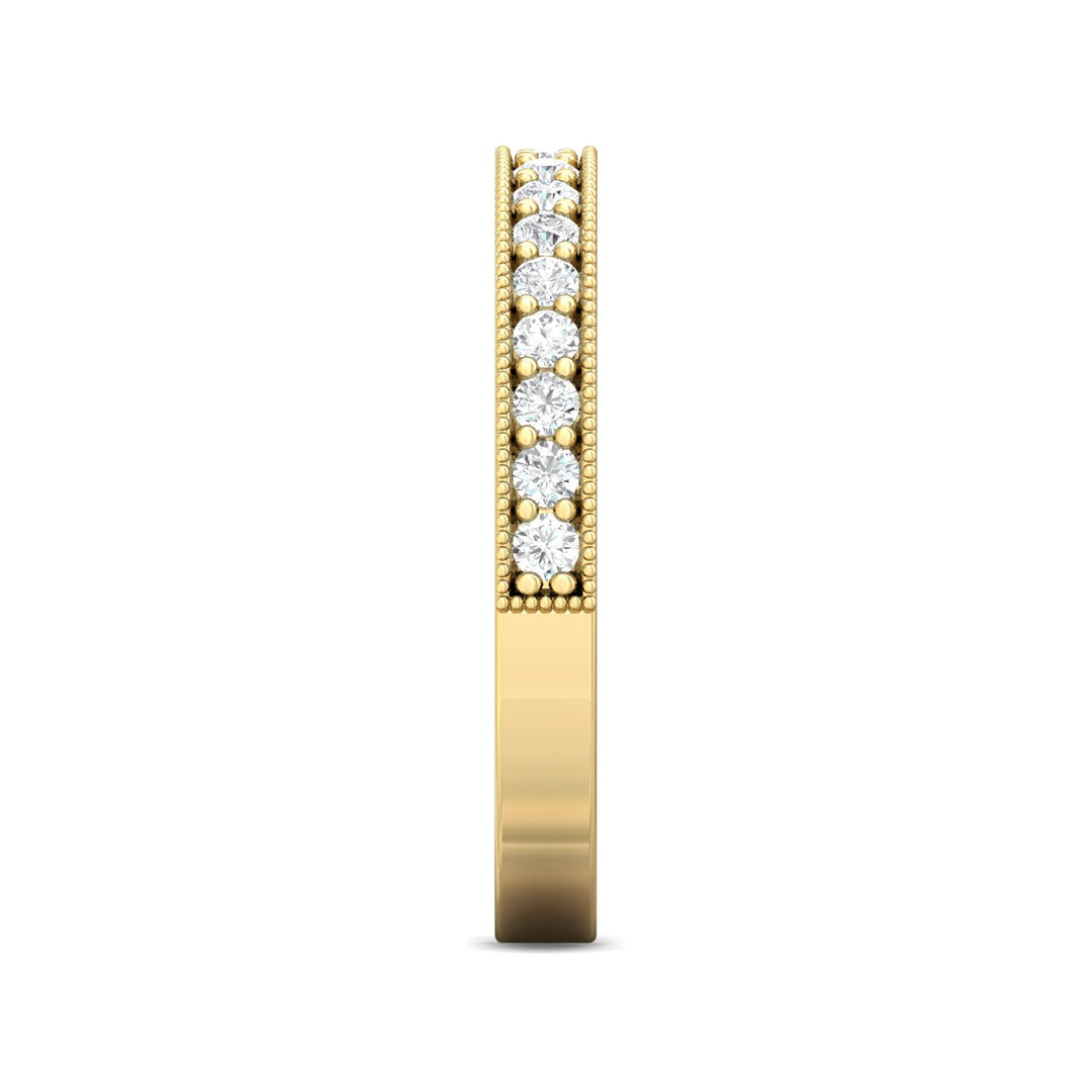 14K Gold Yellow Micropave Wedding Band from the Micropave collection - 5204WB_14KY