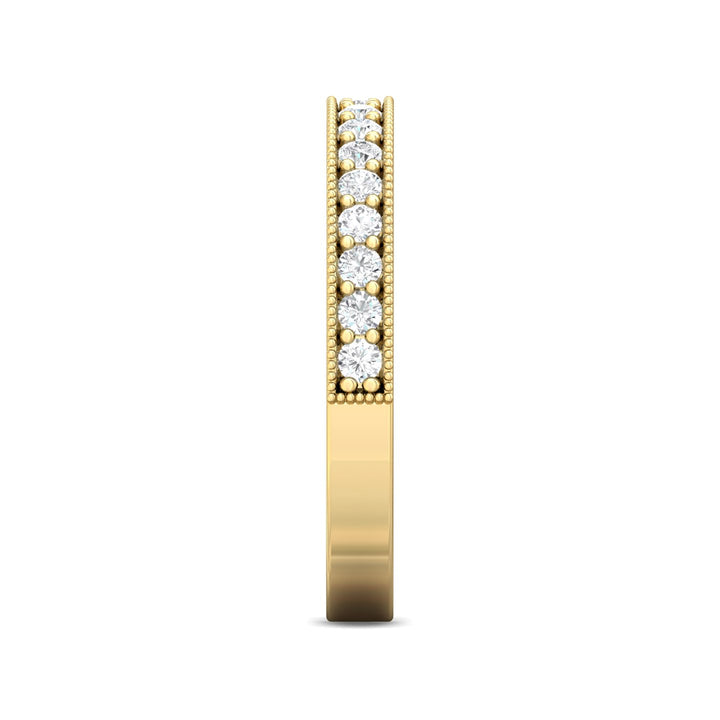 14K Gold Yellow Micropave Wedding Band from the Micropave collection - 5204WB_14KY
