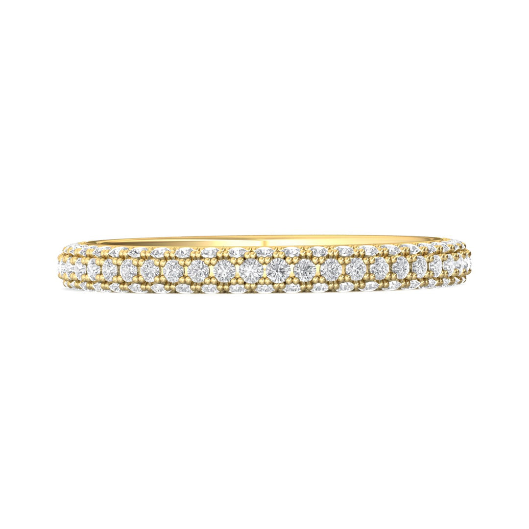 14K Gold Yellow Micropave Wedding Band from the Micropave collection - 5211SCUWB_14KY