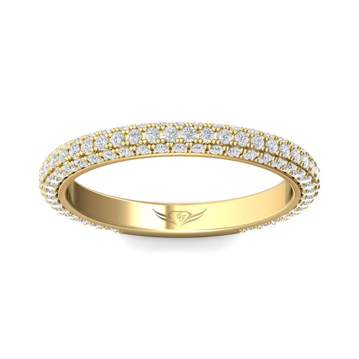 14K Gold Yellow Micropave Wedding Band from the Micropave collection - 5211SCUWB_14KY