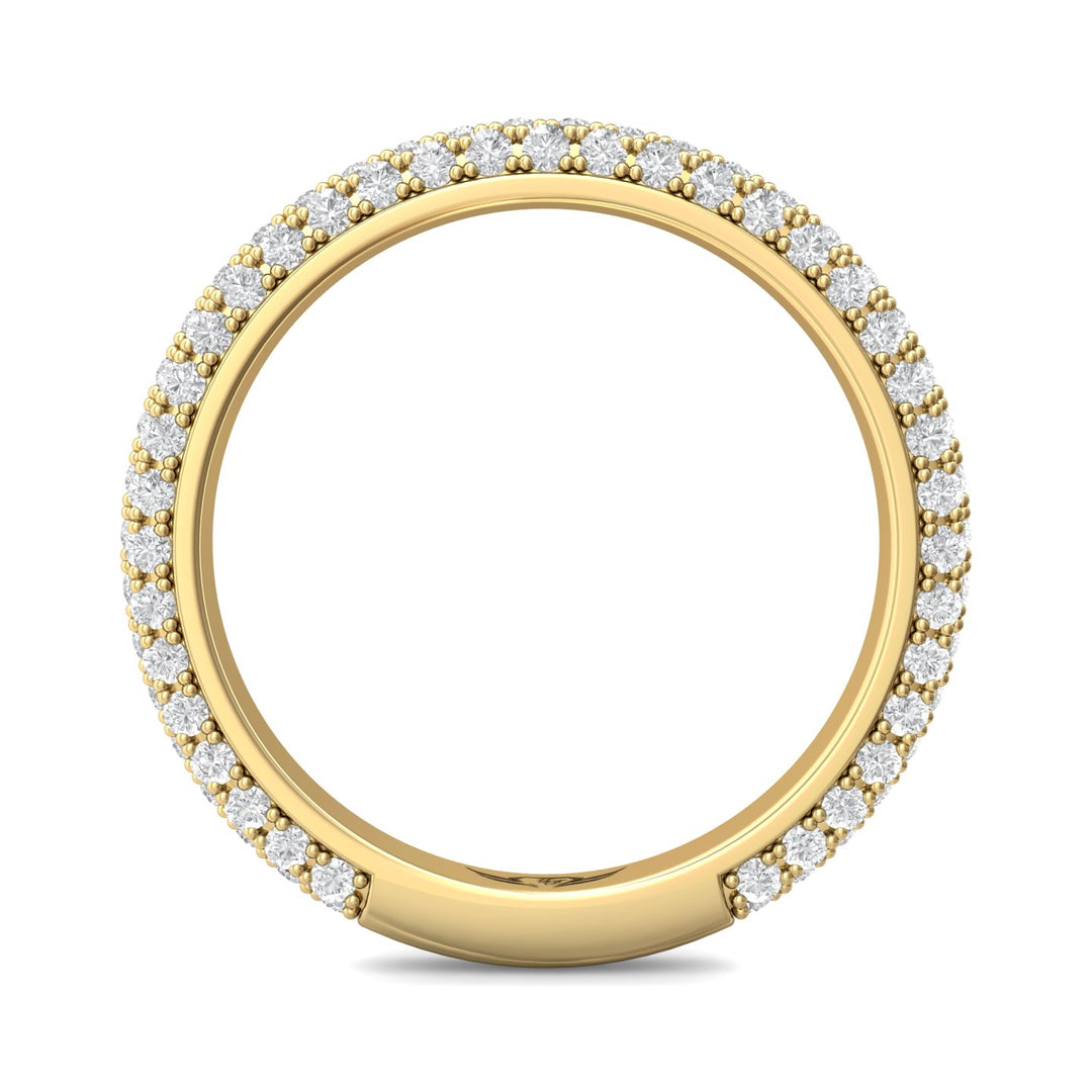 14K Gold Yellow Micropave Wedding Band from the Micropave collection - 5211SCUWB_14KY
