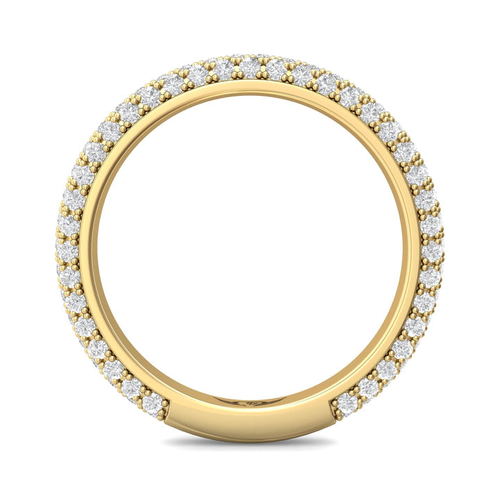14K Gold Yellow Micropave Wedding Band from the Micropave collection - 5211SCUWB_14KY