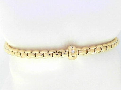Fope Eka Flex'it Bracelet with a White Diamond - Size Small