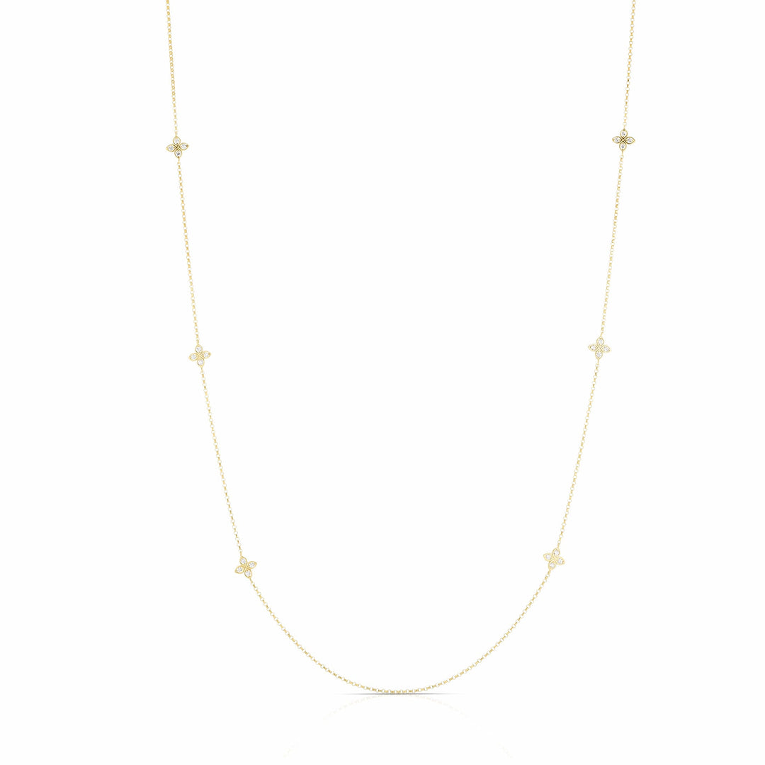 Roberto Coin Diamonds by the Inch 18K Yellow Gold Necklace - Love