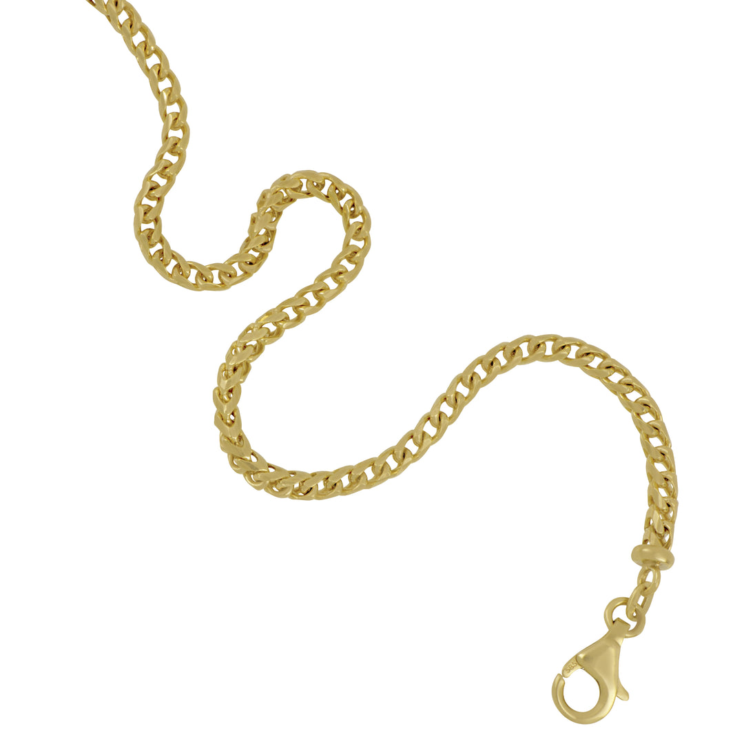 14K Yellow Gold 3mm Diamond-Cut Franco Bracelet, 8.5"