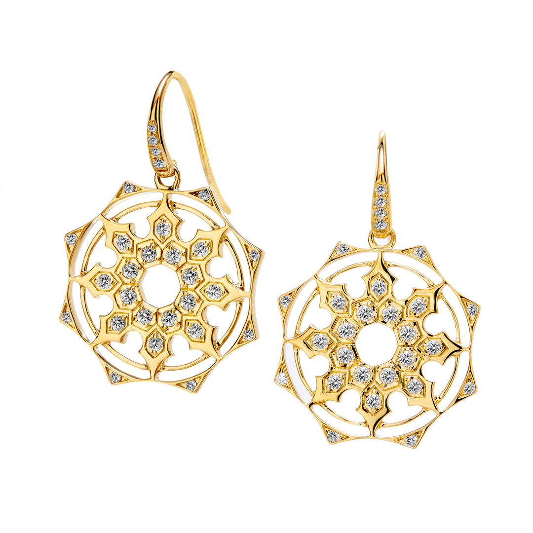 Syna 18K Yellow Gold Cosmic 0.50 ctw Diamond Drop Earrings