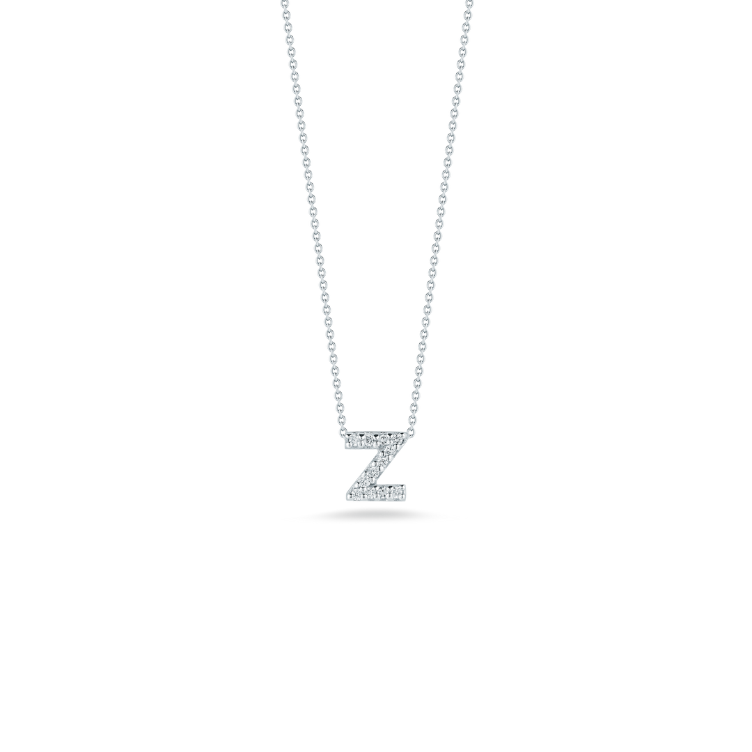 Roberto Coin Love Letter 18K White Gold Necklace - Letter Z