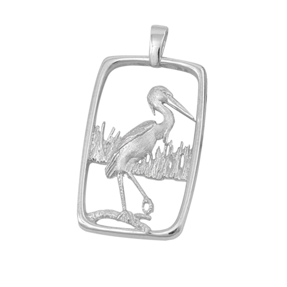 Sterling Silver Heron Pendant