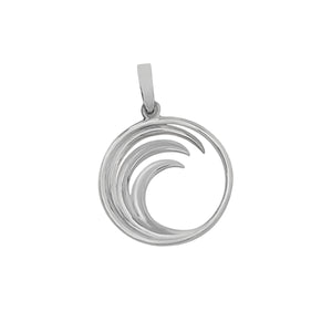 Sterling Silver Circle Wave Pendant