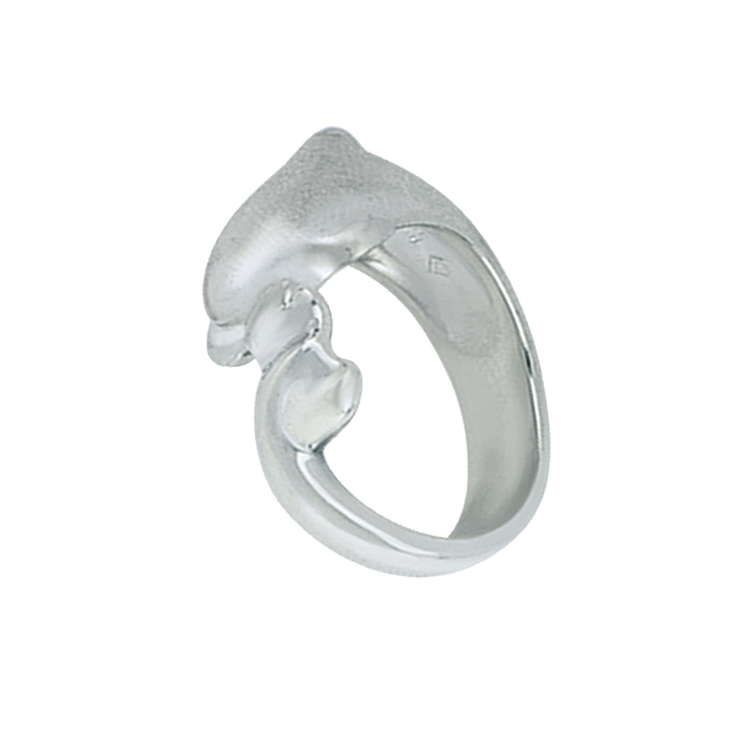 Sterling Silver Single Dolphin Ring Size 6