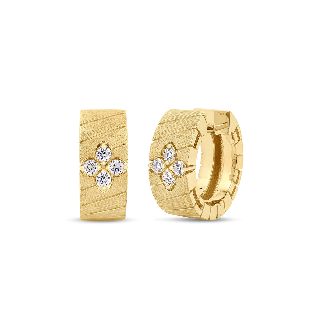 Roberto Coin 18K Love in Verona Wide Hoop Earrings