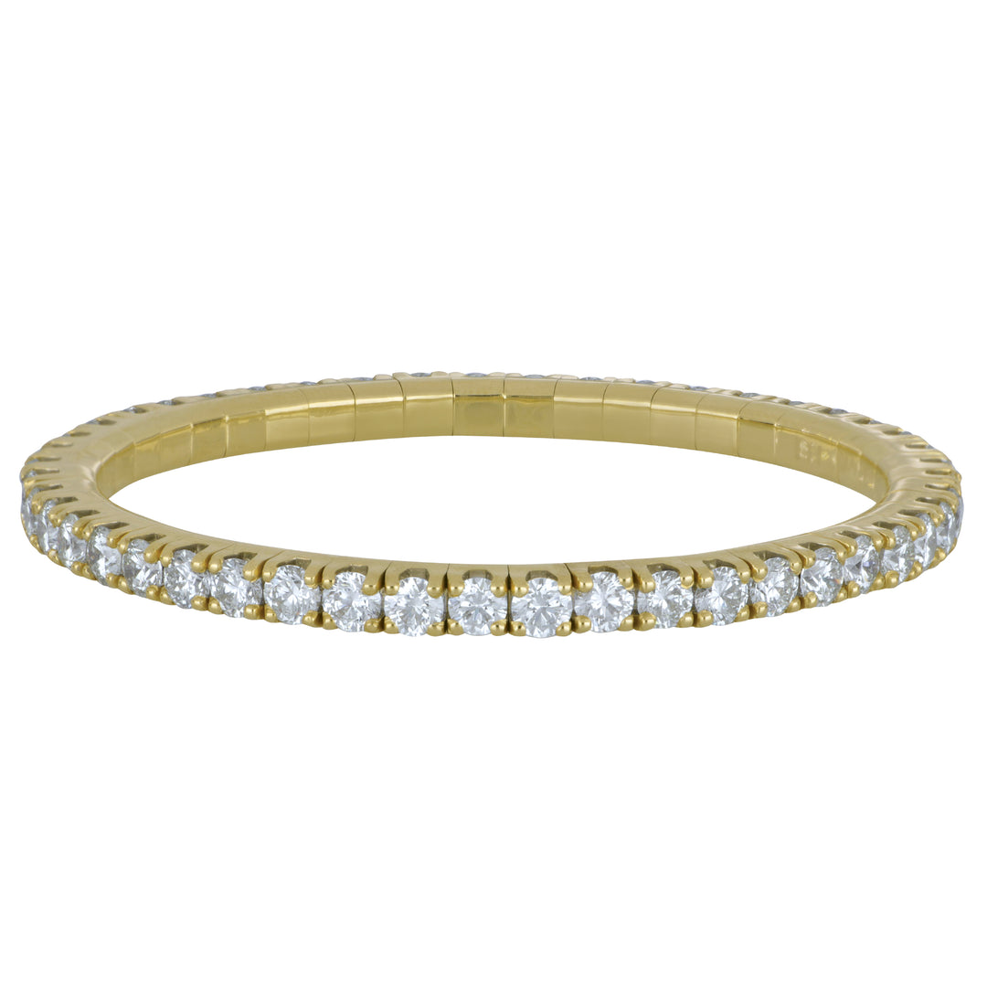 Bez Ambar 14K Yellow Gold Flex Diamond Bracelet, Diamond 9.55 Ct