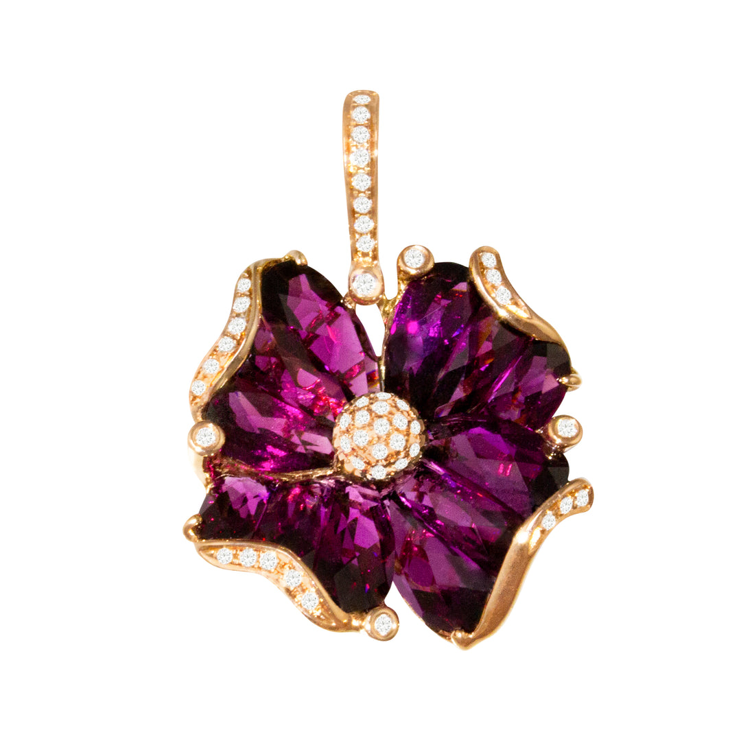 Bellarri Mademoiselle 14K Rose Gold Rhodolite & Diamond Enhancer