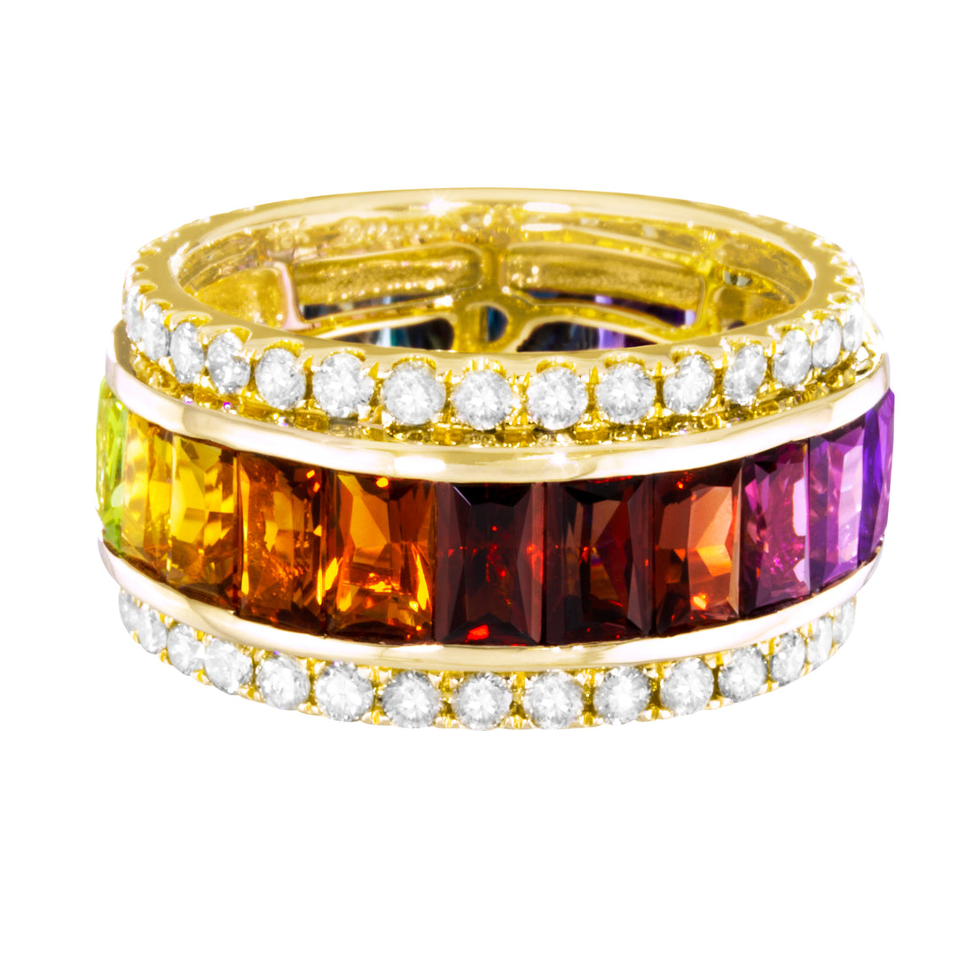 Bellarri Eternal Love 14K Rose Gold Multi-Color Gemstone & Diamond Ring