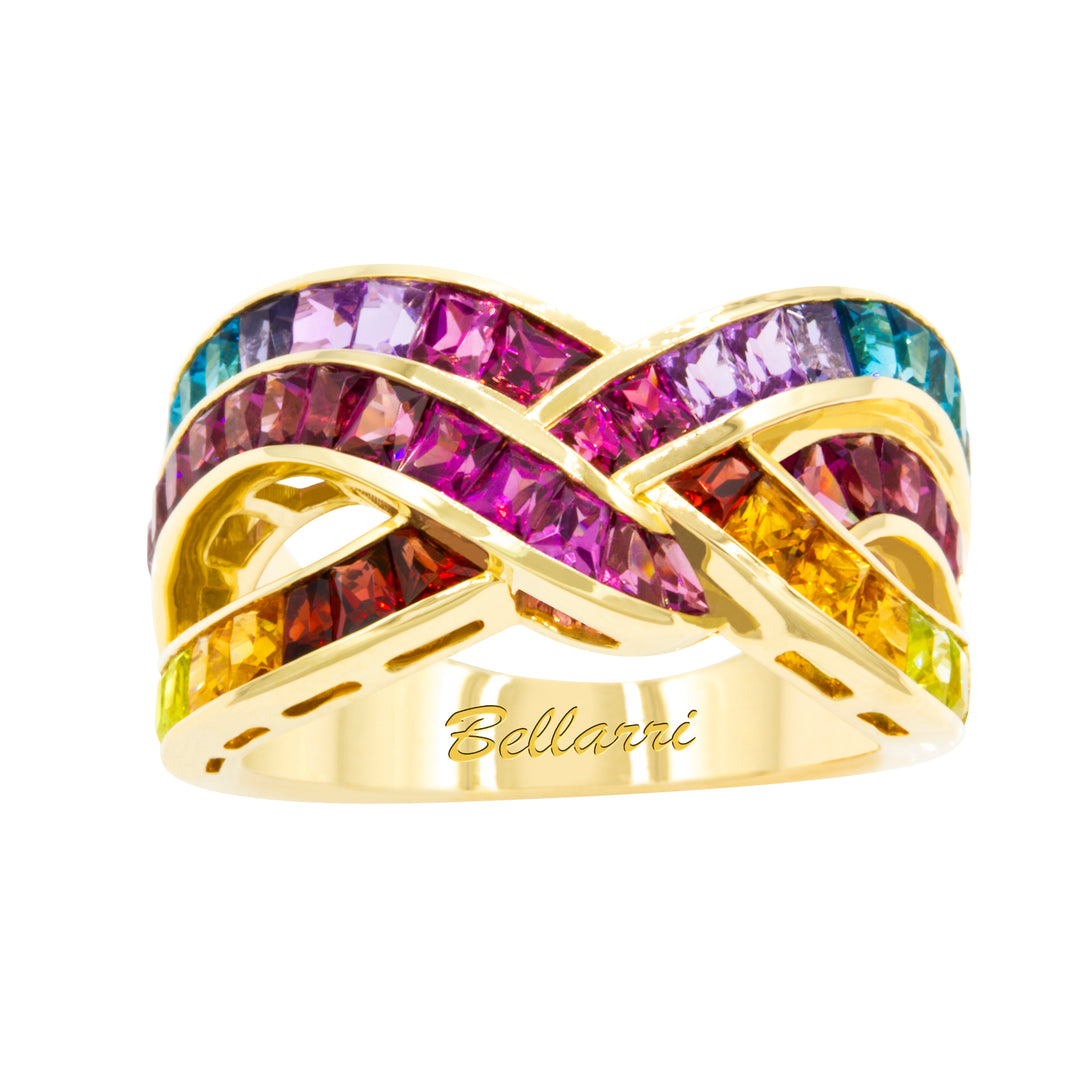 Bellarri Rendezvous Road 14K Yellow Gold Multi-Color Gemstone Ring