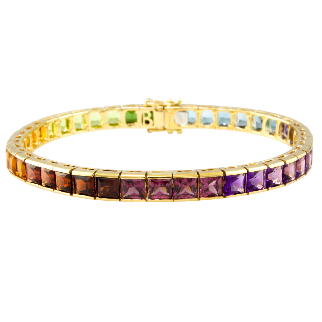 Bellarri Eternal Love 14K Yellow Gold Multi-Color Gemstone Bracelet