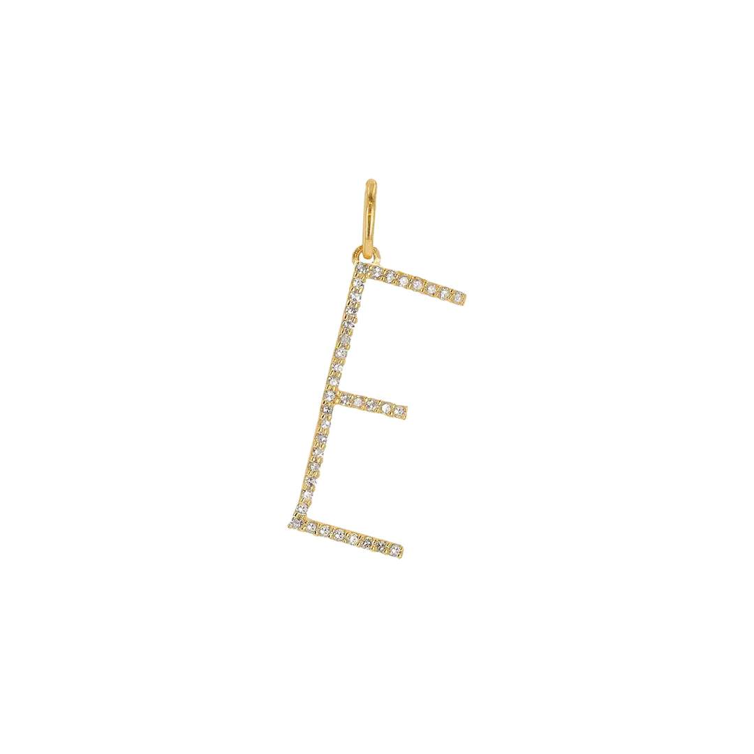 Rachel Reid 14K Yellow Gold Diamond "E" Charm – Diamonds 0.19 ct