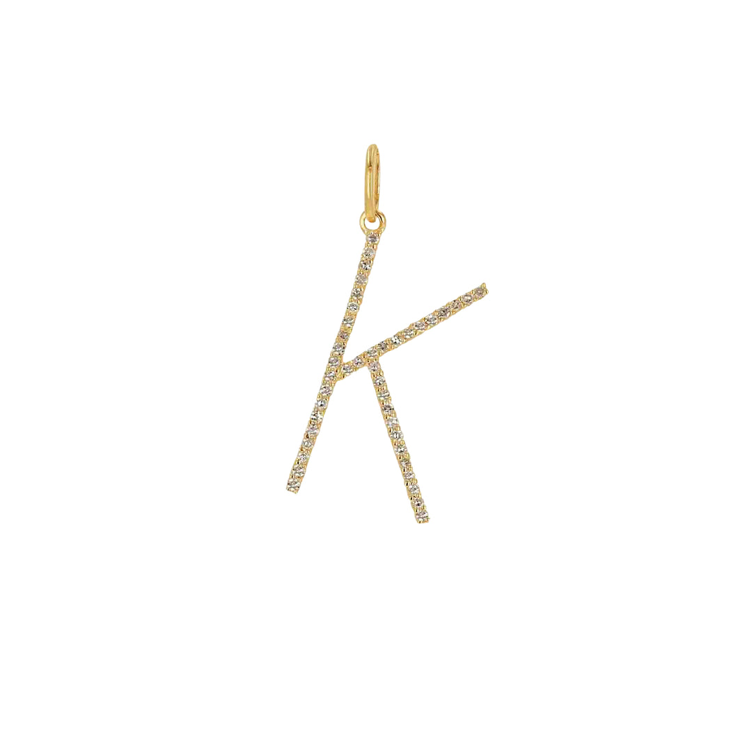 Rachel Reid 14K Yellow Gold Diamond "K" Charm – Diamonds 0.21 ct
