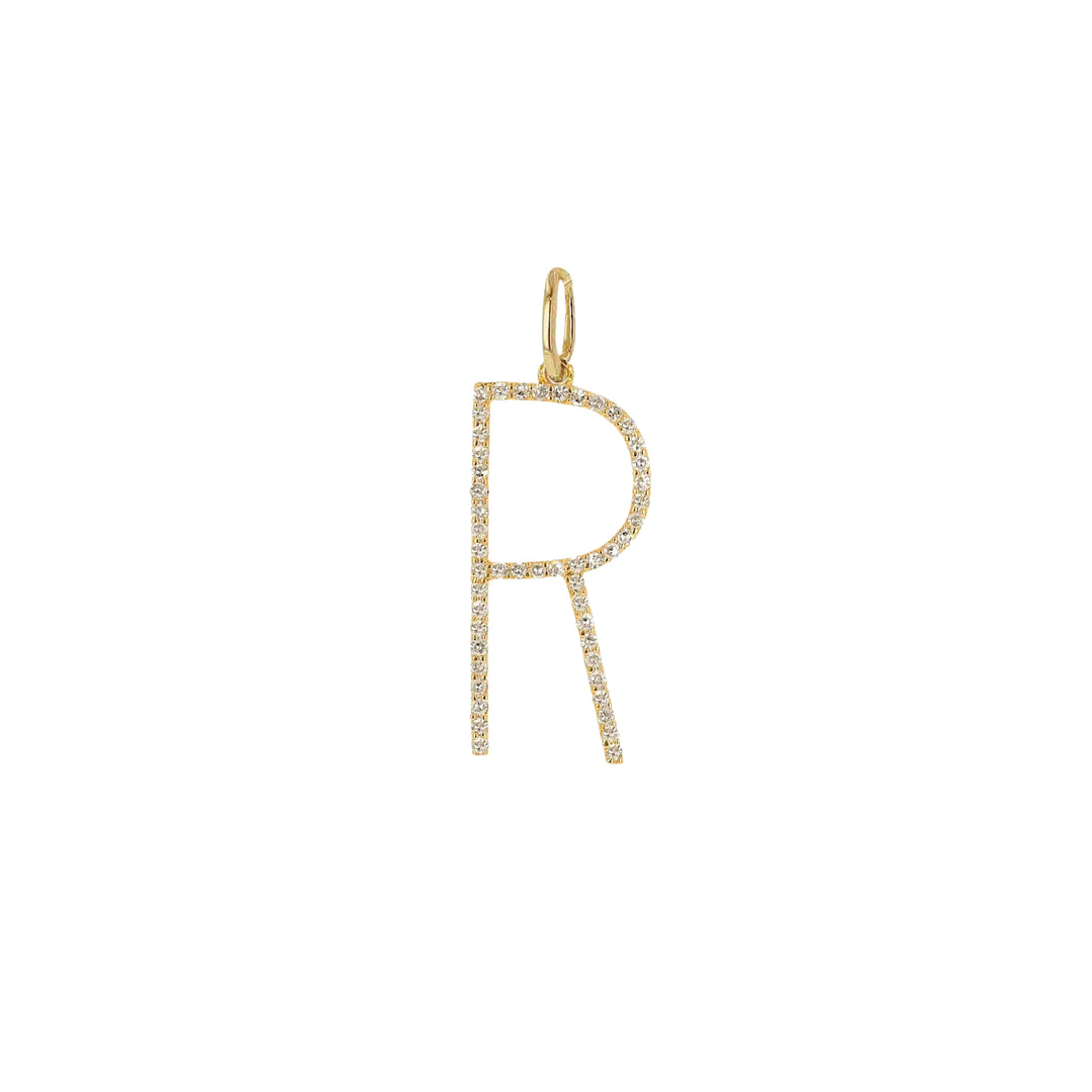 Rachel Reid 14K Yellow Gold Diamond "R" Charm – Diamonds 0.25 ct