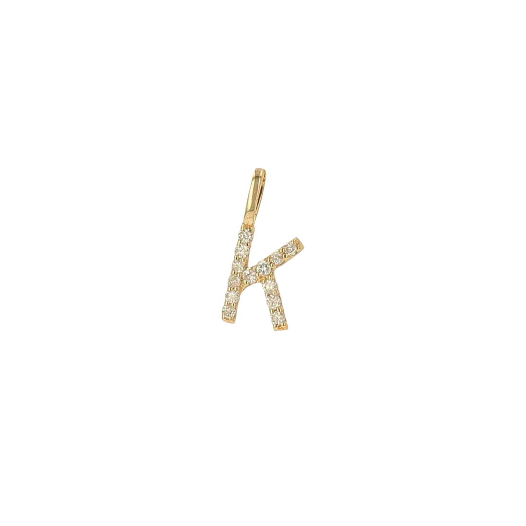 Rachel Reid 14K Yellow Gold Diamond "K" Charm – Diamonds 0.06 ct