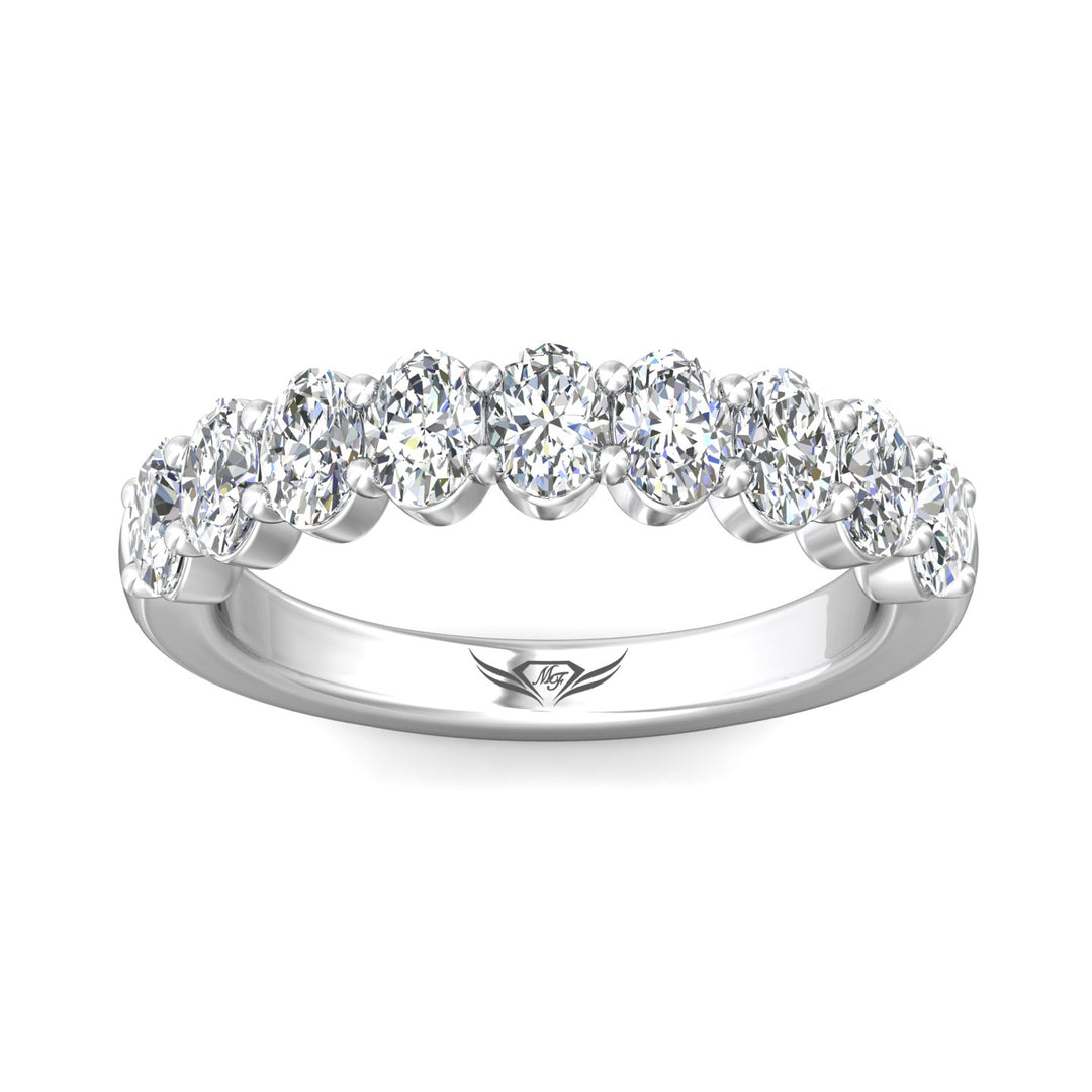 Martin Flyer Classic Diamond Bands 14K White Gold Anniversary Band
