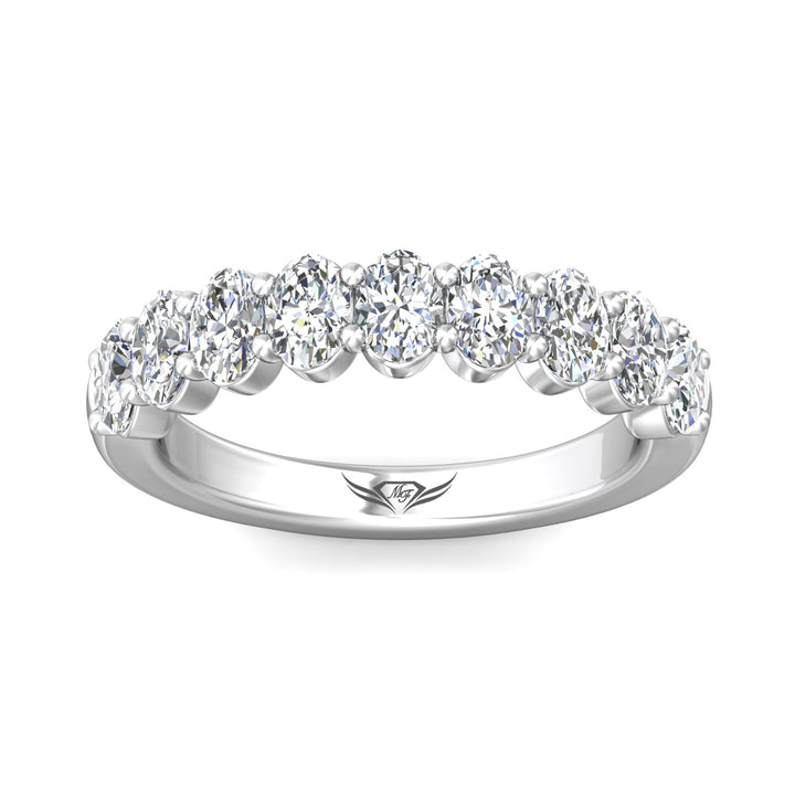 Martin Flyer Classic Diamond Bands 14K White Gold Anniversary Band