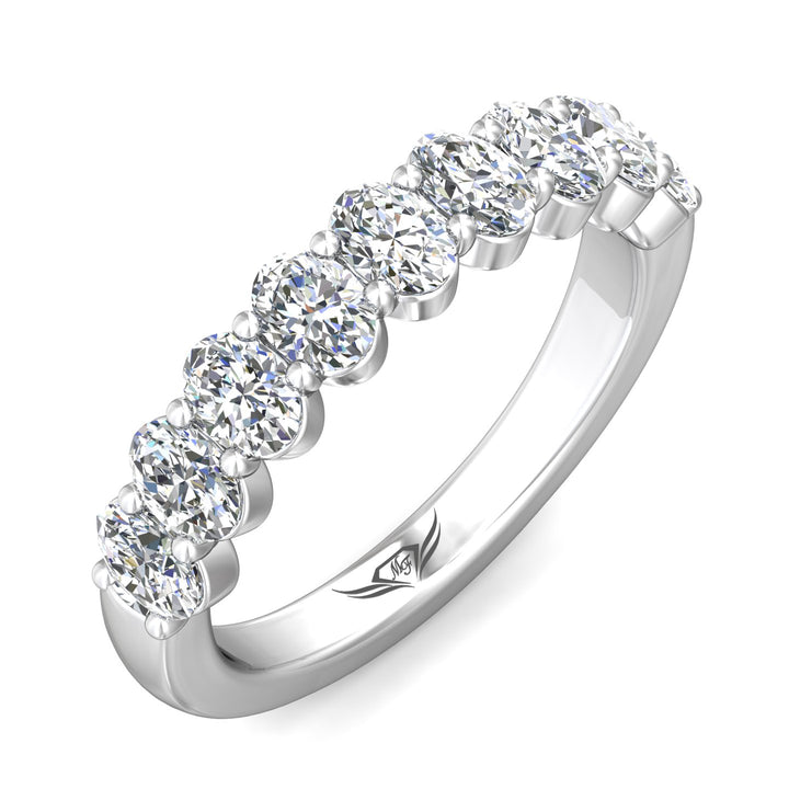 Martin Flyer Classic Diamond Bands 14K White Gold Anniversary Band