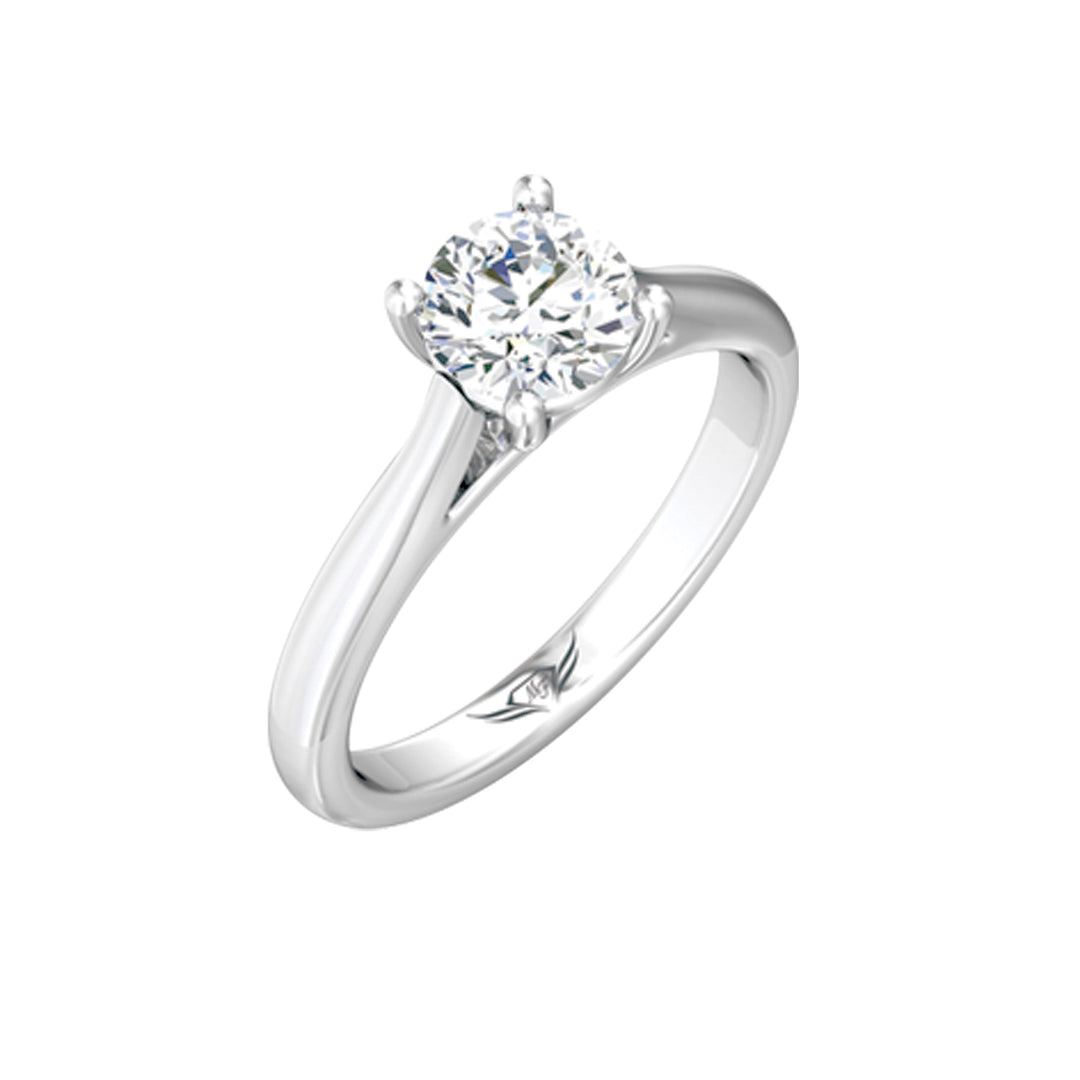 FlyerFit Solitaire Platinum Engagement Ring