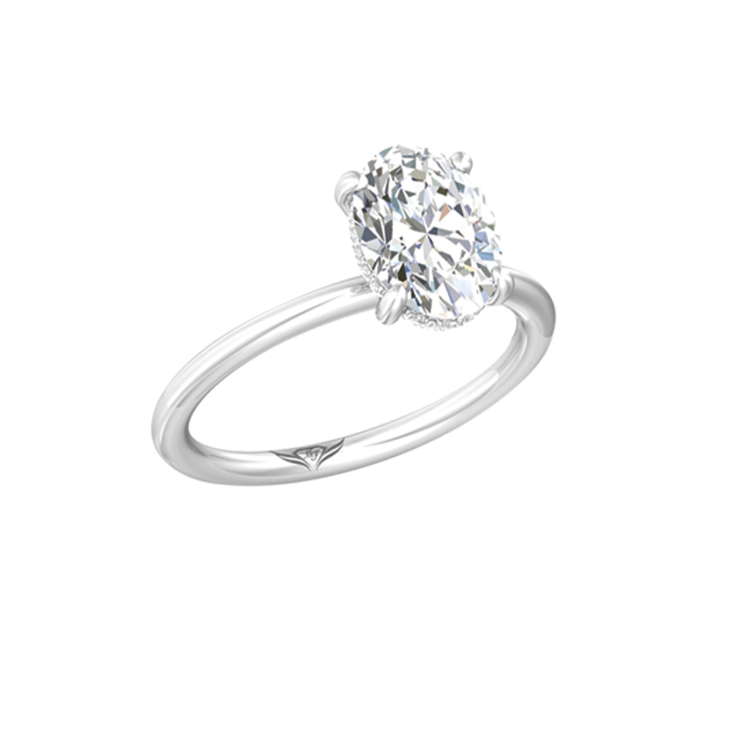 FlyerFit Solitaire Platinum Engagement Ring G-H VS2-SI1