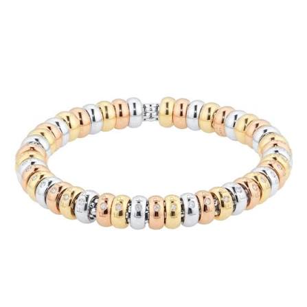 FOPE Flex'it Bracelet in 18K Yellow Gold with .52 CTW Diamonds (Size M)