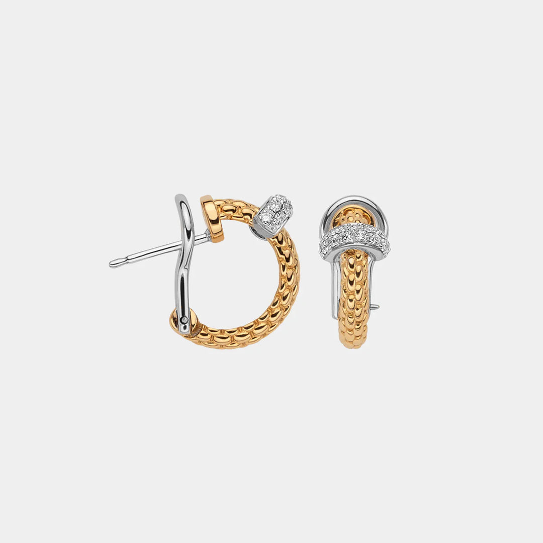 FOPE Earrings in 18K Yellow Gold with .18 CTW Diamonds