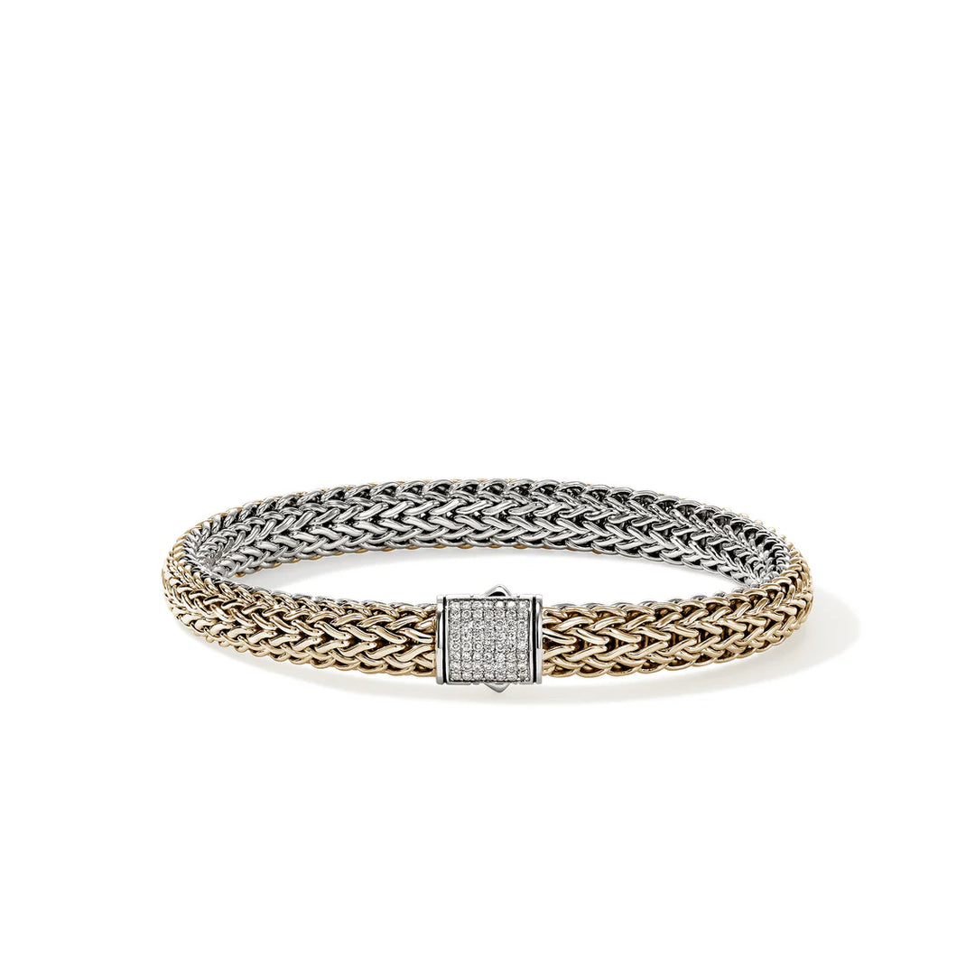 John Hardy Two-Tone Icon Bracelet with Diamonds