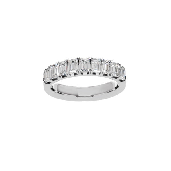 Congress Signature 18k White Gold Emerald-Cut Diamond Ring - 9 Stones, 1.20 CTW