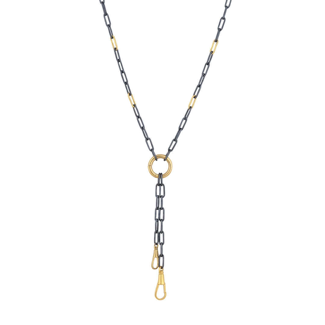 Lika Behar 18K Yellow Gold & Oxidized Silver Clipski Chain