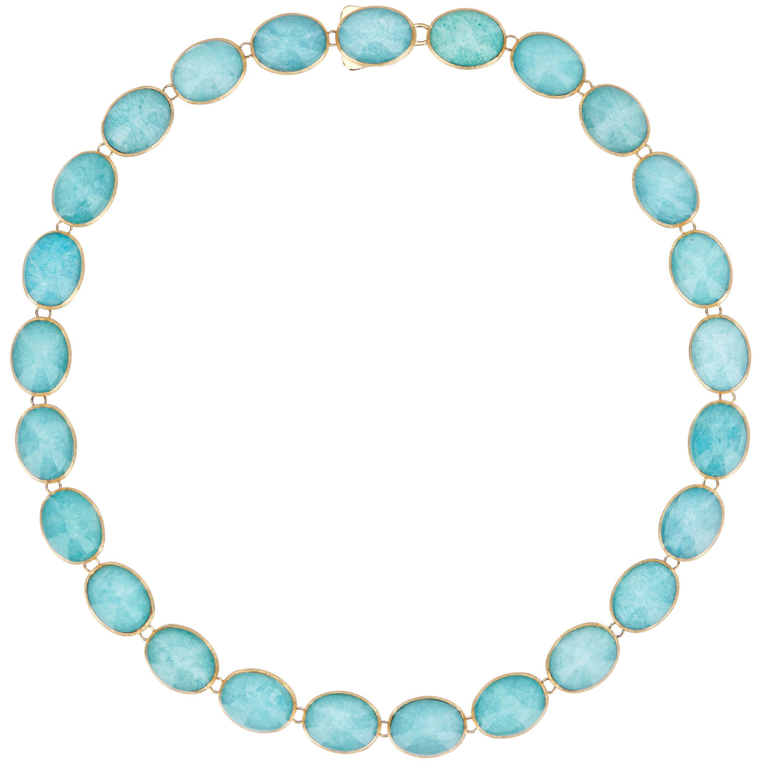 Nanis 18K Yellow Gold Dolce Vita Amazonite Bead Necklace, 16"