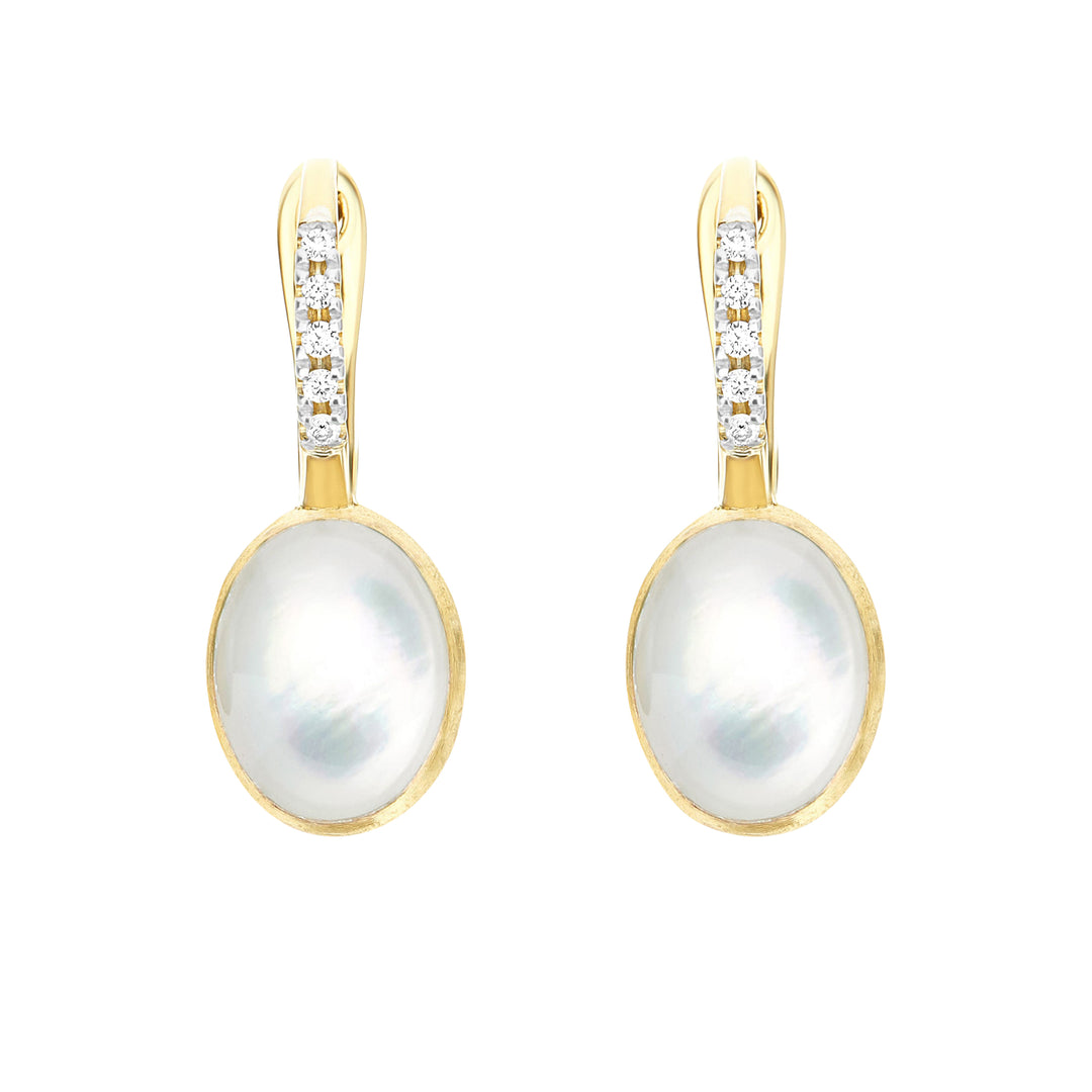 18K Yellow Gold Dolce Vita Mother of Pearl & Diamond Drop Earrings