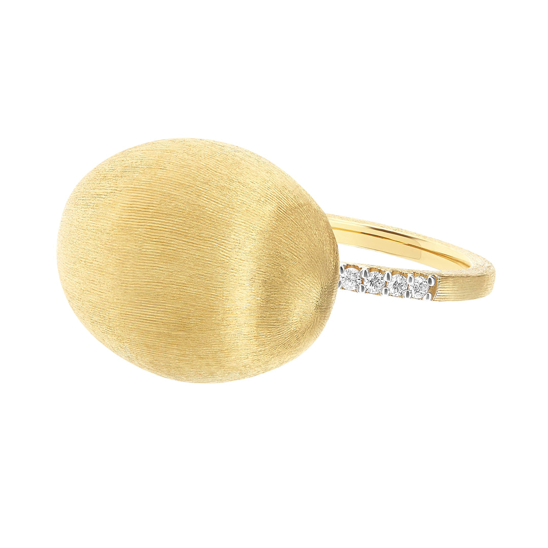 Nanis 18K Yellow Gold Elite Small Boule Diamond Ring, Diamond 0.05 Ct, Size 7