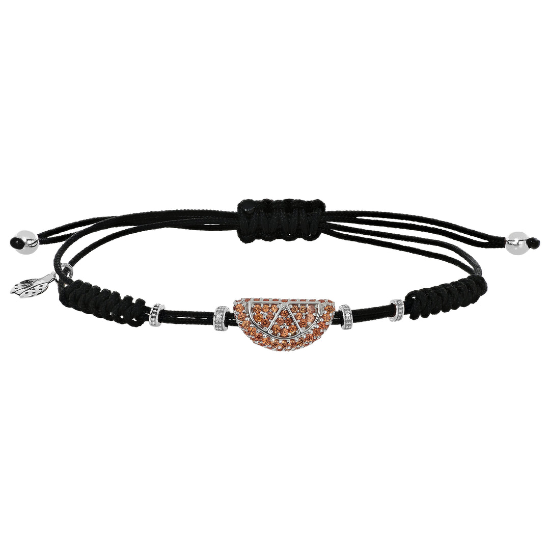 Pippo Perez White Gold Orange Sapphire Bracelet with Diamond Accent